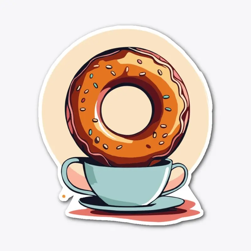 illustration donut print 