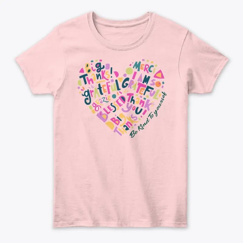 Letter & Heart Print Tee | Heart T-shirt